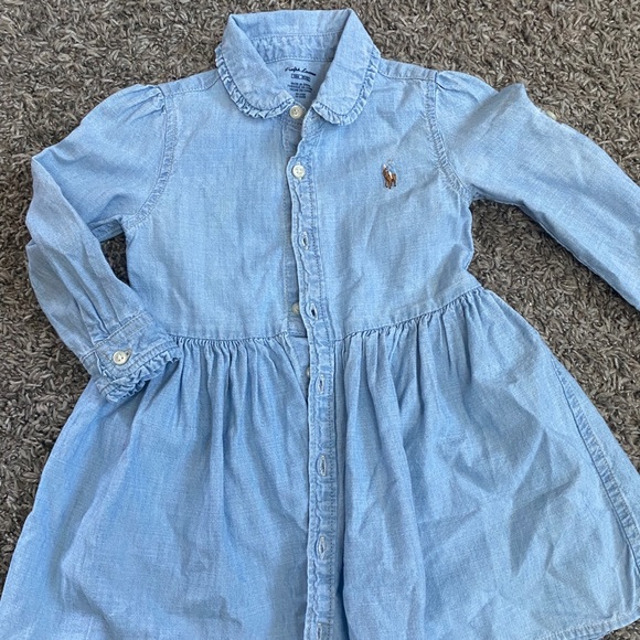 Dress denim polo Ralph Lauren girls 18m - Picture 1 of 6